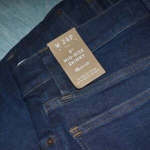 Madewell 9" Mid-Rise Skinny Jeans - Deep Blue